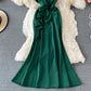 Sexy rückenfreies Kleid mit Rüschen und diagonalem Ausschnitt 2974