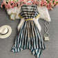 Travel super fairy Chiffon stripe dress  3425
