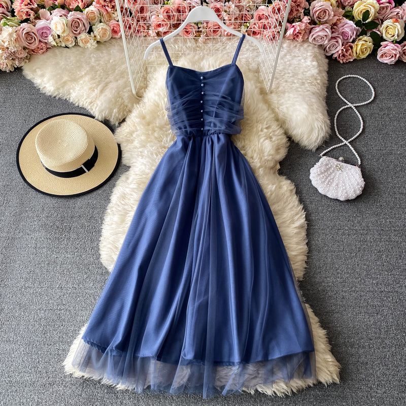 Waist closing suspender skirt children's super fairy mesh splicing large swing long skirt  2745