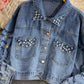 New loose Korean denim jacket  1680
