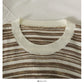 Han Fan retro stripe medium long tight long sleeve T-shirt  2068