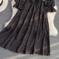 Retro waist closing slim long skirt with large hem 2994