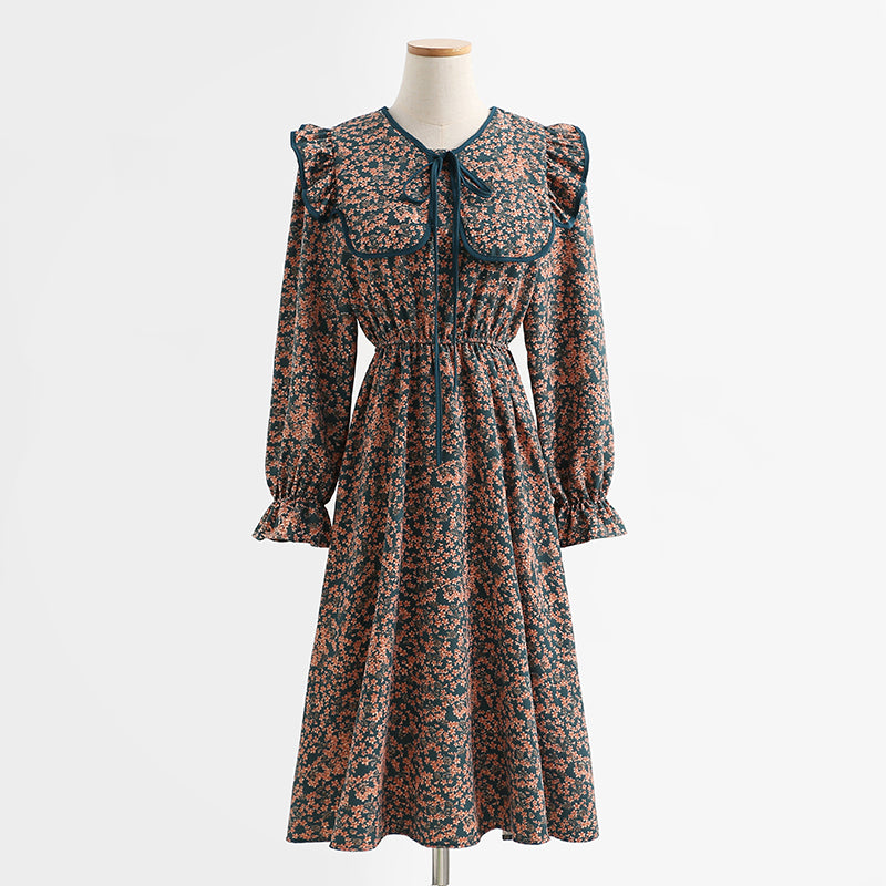 Slim skirt French floral skirt length skirt  2443