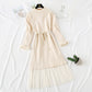 Long skirt over knee sweater knitted dress fashion suit  2472