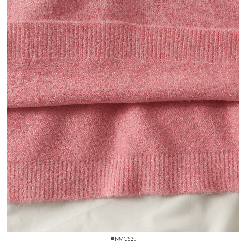 Sweet wind long sleeve loose and thin medium and long sweater  1916