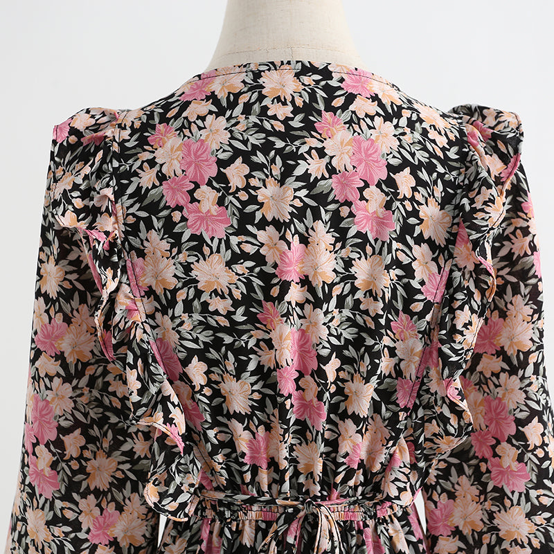 New French retro long skirt fairy skirt bottomed skirt  2168