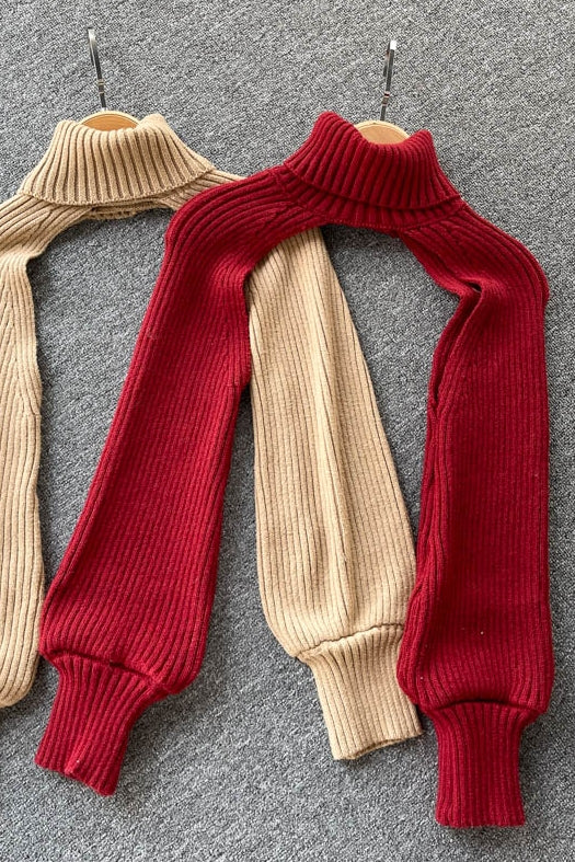 Stricktop mit Hängekragen im Herbst- und Winterdesign 1581