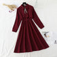 Slim dress in spring and autumn with temperament slim skirt  2139