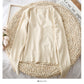 Round neck single row pearl button cardigan sweater coat  1865