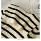 Korean stripe slim slim Lapel long sleeve sweater for women  2065