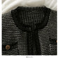 Hong Kong retro short slim round neck sweater for women  2074