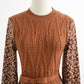 Floral dress lace up stitched corduroy bottomed skirt thin knit long skirt  2339