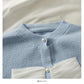 Korean contrast stitched bow decorative round neck T-shirt  1808