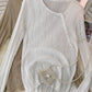 Langärmliges Stricktop vielseitig 1579