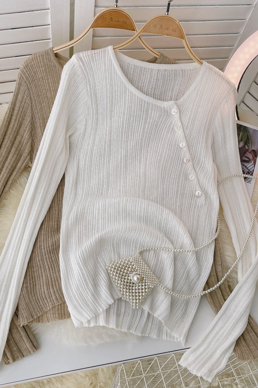 Langärmliges Stricktop vielseitig 1579