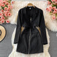 Celebrity temperament suit skirt slim and slim zipper design  2921