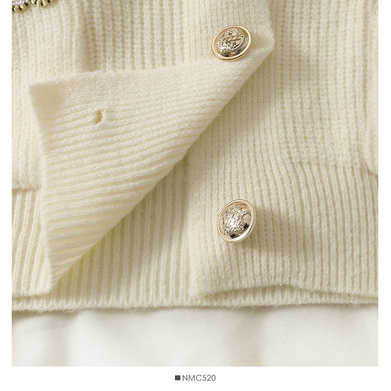 Sweater women's three button cardigan thin V-Neck long sleeve sweater  1755
