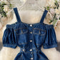 Versatile slim temperament medium long suspender dress women  2982