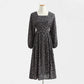 New mid length fairy French retro waist long sleeve temperament skirt  2420