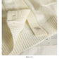 Korean contrast color stitched low neck three button long sleeve T-shirt  2005