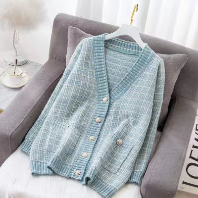 Lazy style, little fragrance style knitted sweaters, vintage cardigans  1433