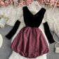 Cute v neck short dress fashion dress  1321
