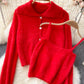 Small fragrance two-piece suit Mohair coat  1569