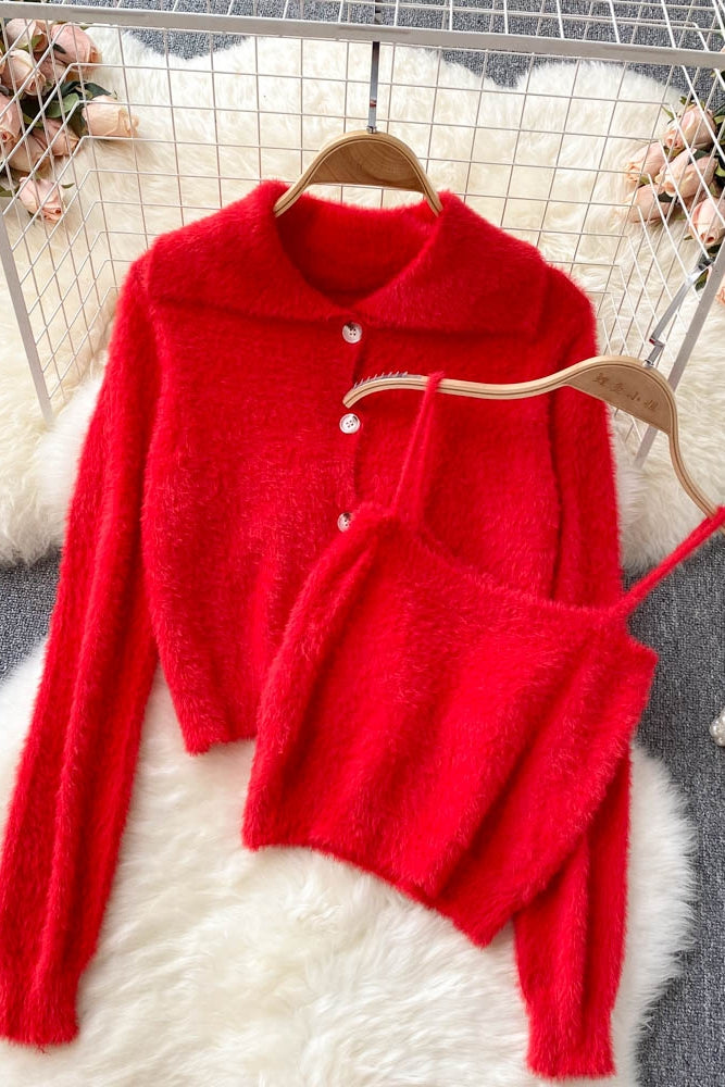 Small fragrance two-piece suit Mohair coat  1569
