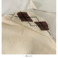Diamond check three button slim sweater for women  2060