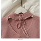 Korean bow tie tie hanging neck tight long sleeve cover  2048