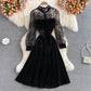 Slim waist, super fairy Hepburn style, large swing long skirt  3095