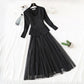 Small fragrance suit skirt mesh dress women's Victorian retro skirt French  2353