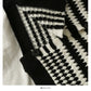 New color contrast stripe single breasted cardigan women's sweater  2046
