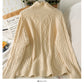 Sweater women's loose and thin high neck long sleeve lattice  1846