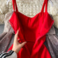 Sexy schulterfreies Swingkleid mit Strapsen 3412