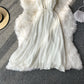 Sexy suspender shoulder and waist show thin fairy skirt  2766