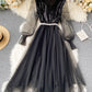 Cute v neck tulle sequins dress girl dress  1318