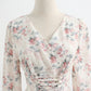 Women's floral dress thin chiffon skirt bandage gentle wind tea break skirt  2179
