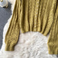 Loose sweater women's knitted cardigan coat  1603