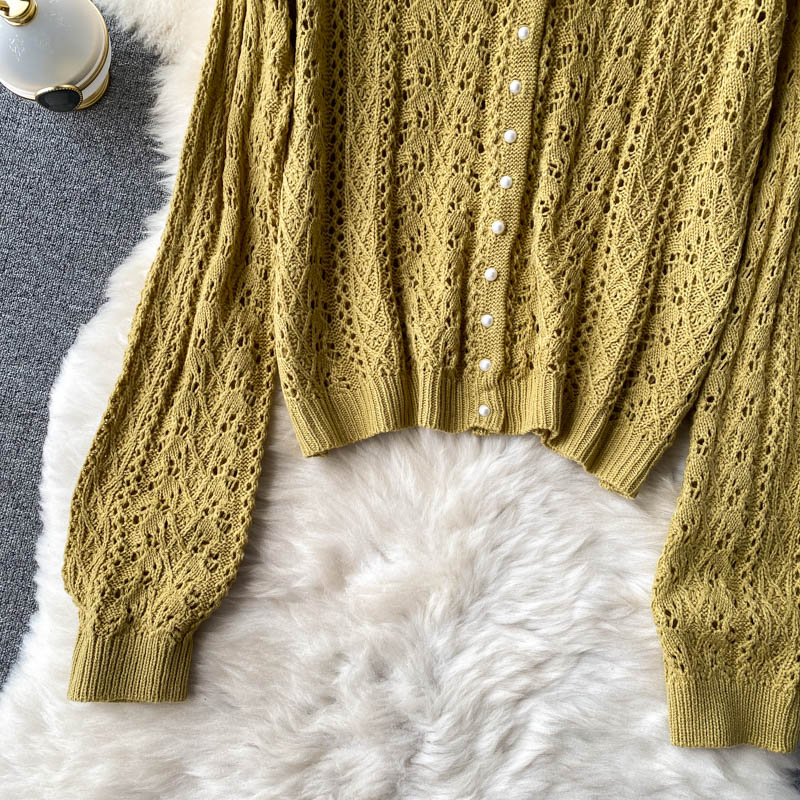 Loose sweater women's knitted cardigan coat  1603