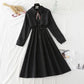 Slim dress in spring and autumn with temperament slim skirt  2139