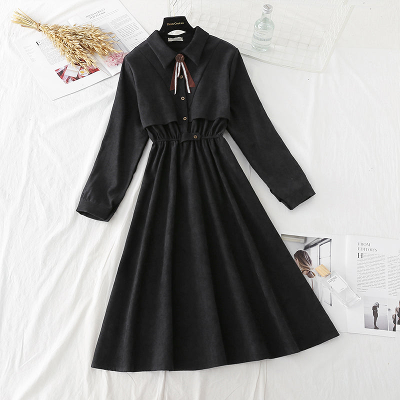 Slim dress in spring and autumn with temperament slim skirt  2139