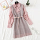 Knitted dress female autumn winter shirt vest skirt sweater skirt net red suit skirt  2351