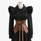 Design sense fashion temperament thin long sleeve shirt skirt  2133