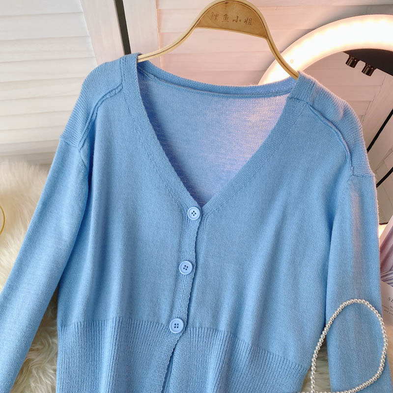 Gestrickter Damenherbst neuer fauler dünner Pullover 1593
