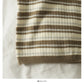Striped single breasted V-neck cardigan thin top women  1892