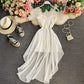 High waist irregular strapless dress  2719