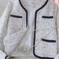 Plaid tweed coat for women in autumn and winter  1549