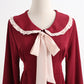 Long sleeved dress age reducing slim temperament fairy skirt bottomed skirt  2199