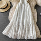 Strandurlaub am Meer, sexy, rückenfreies, schmales Trägerkleid aus Spitze 3047